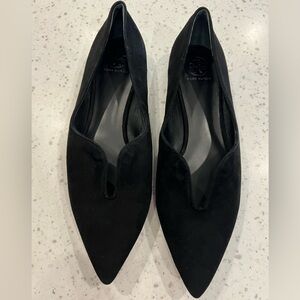 Tory Burch Black Suede Lucia Flats